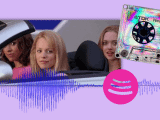 Collage met een cassettebandje, geluidsgolfrepresentatie, en de 'stap in loser'-meme.